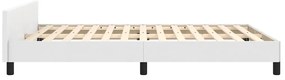 Estrutura de cama c/ cabeceira sem colchão 140x200 cm branco