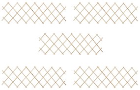 vidaXL Cercas em treliça 5 pcs 180x60 cm madeira de abeto