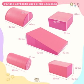 Conjunto de blocos de espuma grandes para crianças Blocos de construção Brinquedos educativos para bebés Vermelho