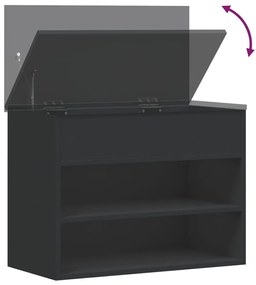 Banco sapateira 60x30x45 cm derivados de madeira preto