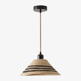 Lâmpada De Teto Samyra Natural - Preto & Samyra Natural - Sklum