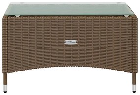 8 pcs conjunto lounge jardim c/ almofadões vime PE castanho