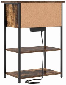 Armário de Cabeceira Carvalho fumado 55 x 31 x 76 cm