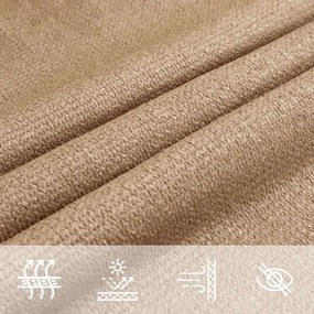 Para-sol estilo vela 160 g/m² 3/4x3 m PEAD cinzento-acastanhado