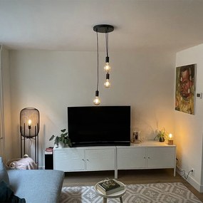 Candeeiro de suspensão inteligente industrial preto com Wifi G95 3 luzes - Facil