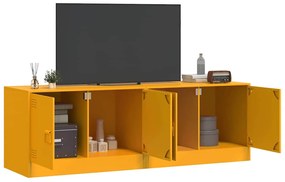 Móveis de TV 2 pcs 67x39x44 cm aço amarelo mostarda
