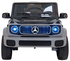 Carro elétrico para Crianças Mercedes Benz EQG 12V 4x4 Todas Espuma EVA, Assento couro ecológico Cinzento