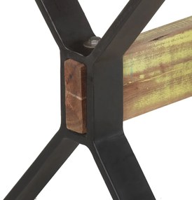 Mesa de jantar 140x70x76 cm madeira recuperada maciça