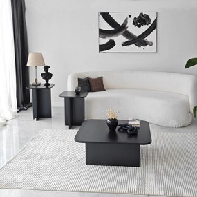 Conjunto de Mesas de Café Blues – Preto – 40x50x40 cm / 40x55x40 cm /
