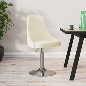 vidaXL Banco de bar tecido cor creme