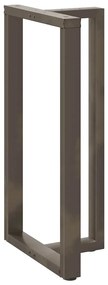 Pés de mesa de bar em forma de T, 2 peças, preto, 60x35x(110-111) cm,