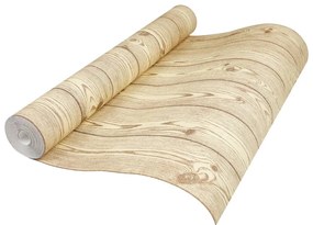 Papel parede 3D grão de madeira 10x0,53 m não-tecido castanho