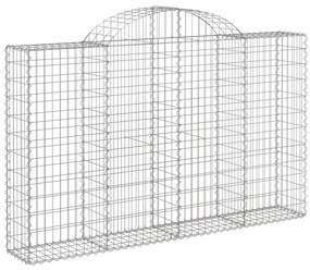 Cestos gabião arqueados 12pcs 200x30x120/140 ferro galvanizado