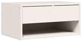 Mesa de Cabeceira Montada na Parede Branco 50 x 32,5 x 24 cm