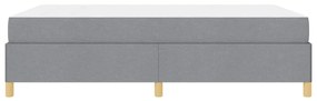 Cama Box Cinza Claro e Branco e Cinza Claro 140 x 200 cm tecido