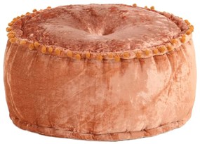 vidaXL Pufe redondo 40x20 cm veludo cor ferrugem