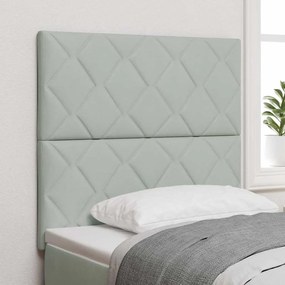 vidaXL Cabeceira com design de blocos de diamante em veludo cinza claro