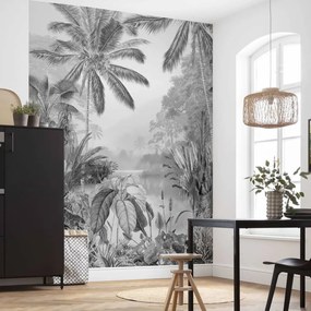 434248 Komar Fotomural Lac Tropical Black & White 200x270 cm