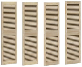 vidaXL Porta de Armário com porta 4 pcs Natural 140.5 x 2.1 x 49.5 cm