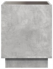Mesa de cabeceira c/ LED Infinity 50x50x50 cm cinzento cimento