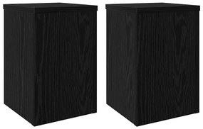 Suportes para Plantas - 2 pcs - Carvalho Preto - 20 x 20 x 30 cm - Mad