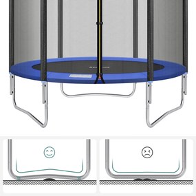 Trampolim Ø 183 cm com rede de segurança preto-azul