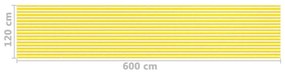 Tela de varanda 120x600 cm PEAD amarelo e branco