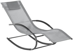 Cadeira de baloiço para jardim em cinzento claro CARANO II Beliani