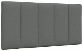 vidaXL Almofadão de cabeceira Hanko 100 cm tecido cinzento-escuro
