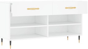 Banco sapateira 102x35x55 cm derivados de madeira branco