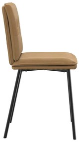 Cadeiras de jantar 2 pcs veludo castanho
