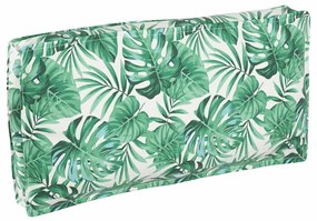 vidaXL Almofada de pallet para assento e costa, estampa de folhas 120x60x12 cm, tecido Oxford