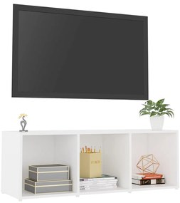 Móvel de TV 107x35x37 cm contraplacado branco