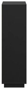 Aparador alto 74x35x117 cm pinho maciço preto