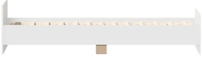 Estrutura de cama 100x200 cm derivados de madeira branco