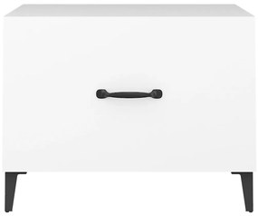 Mesa de centro com pernas de metal 50x50x40 cm branco