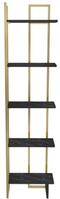 Estante Alice – Preto e Dourado – 45,2 cm x 21,6 cm x 180 cm