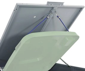 Abrigo para 4 caixotes do lixo 276x79x117 cm aço cinzento