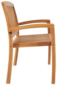 Bancos empilháveis jardim 3 lugares 159cm madeira teca maciça
