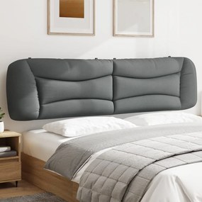 vidaXL Almofadão de cabeceira 200 cm tecido cinzento-claro