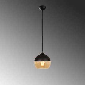 Candeeiro de Teto Camini – Preto Mel – Diâmetro 20 cm, Altura 116 cm