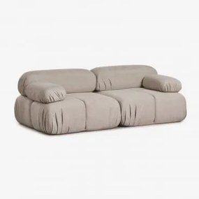 Sofá Modular De 2 Peças Em Bouclé Embalado A Vácuo Kendall Bouclé Castanho Chocolate - Sklum