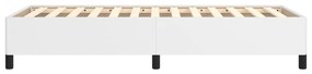 Estrutura de cama 100x200 cm couro artificial branco