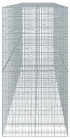 Cesto gabião com cobertura 600x100x200 cm ferro galvanizado