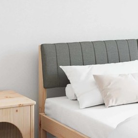 vidaXL Cabeceira estofada Cinza Escuro 150 cm
