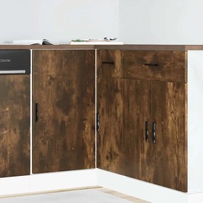 vidaXL Armário de cozinha inferior “Lyon” deriv. madeira carvalho fumado