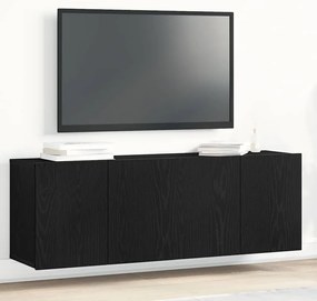 vidaXL Armários de TV 2 peças carvalho preto 120x30x41 cm madeira projetada