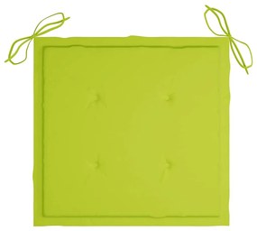Cadeiras de jardim dobráveis c/ almofadões 4 pcs teca maciça