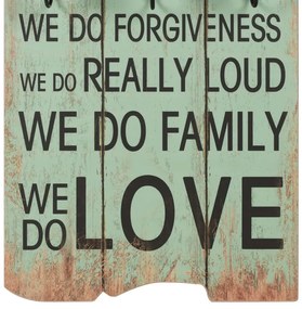 Bengaleiro de parede com 6 ganchos 120x40 cm HAPPY LOVE