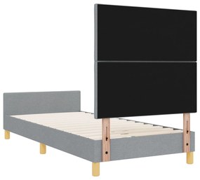 Cama vidaXL Cinzento-claro 100x200 cm Tecido